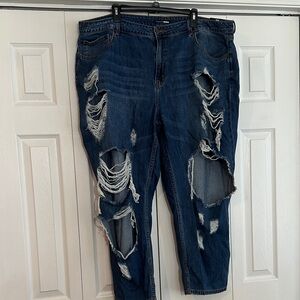 Fashion Nova Women's Dark Indigo Boot Cut Jeans